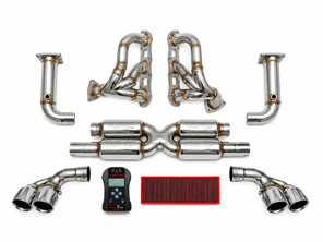 Fabspeed RACE Supersport Performance Package, Quad Tips Polished Stainless Steel. Porsche 991.2 Turbo / Turbo S (2017+) - 99111173171, 99111173140, 99711300930, 99711301030, 99111171172, 99111171272 - FB798/20, FS.POR.9912T.ET, FS.POR.9912T.SHDR, FS.POR.9912T.SSRXQ